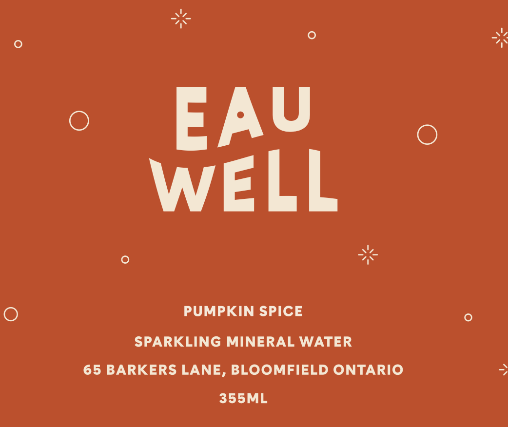 SPARKLING WATER: PUMPKIN SPICE 355mL